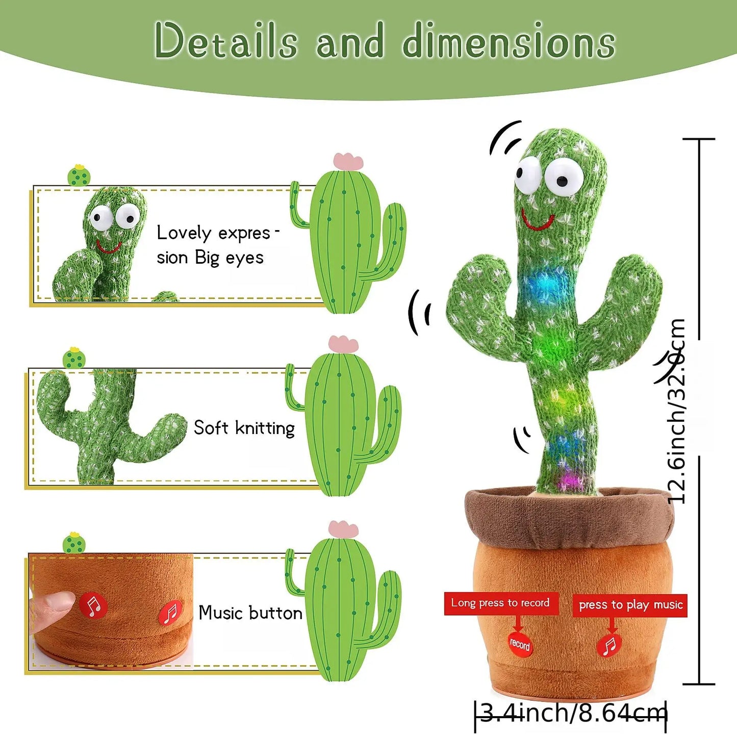 SOLVERA™-Cacto Dancing Cactus Plush Toy