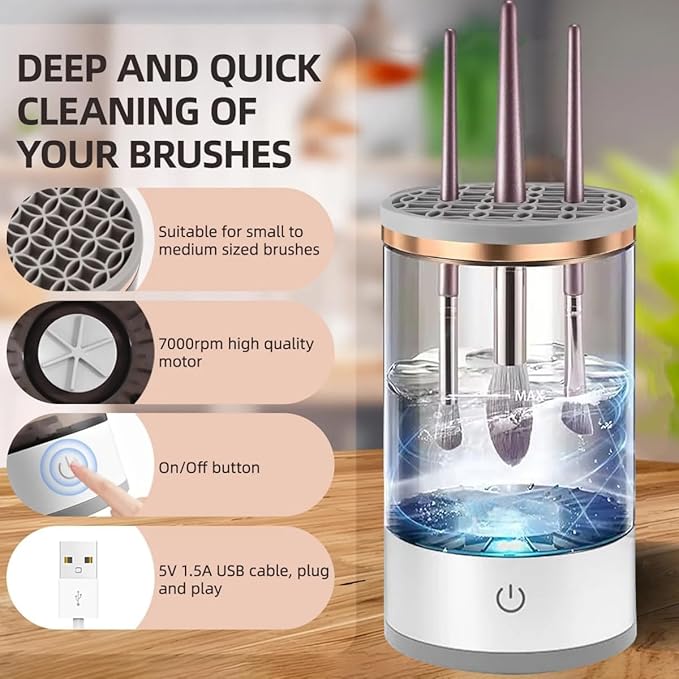 SOLVERA™-Electric Makeup Brush Cleaner