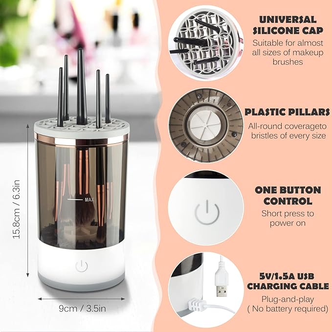 SOLVERA™-Electric Makeup Brush Cleaner