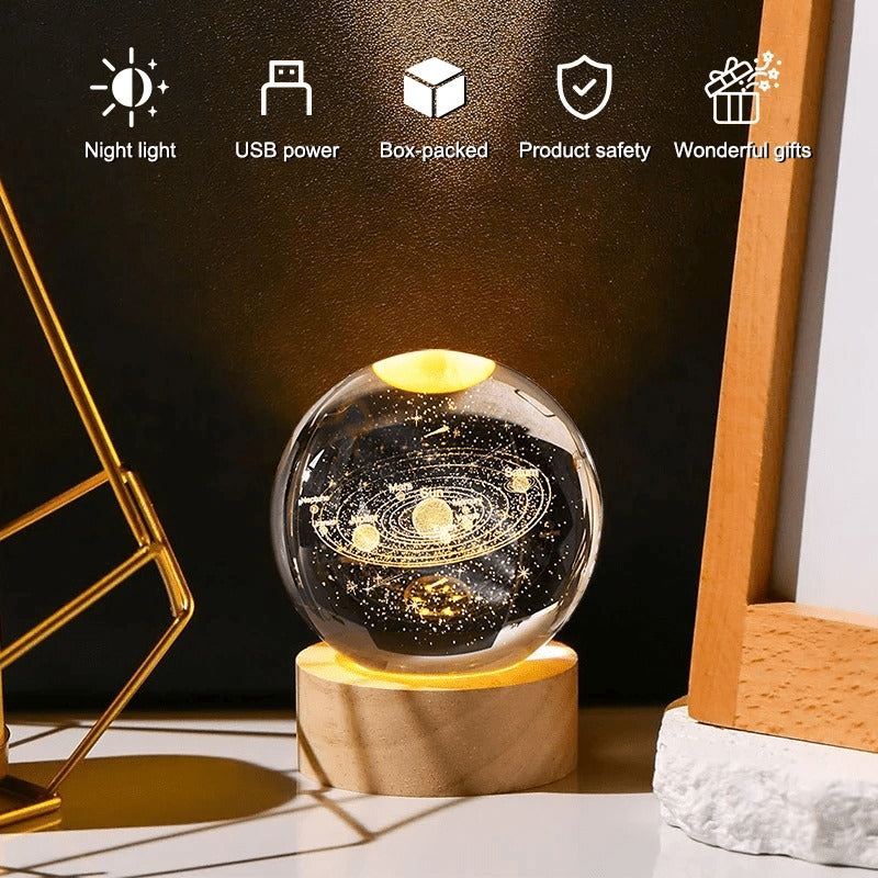 SOLVERA™-Night Light Galaxy Crystal Ball Lamp